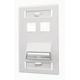 thumbnail image 1 of White Quickport ANGLED 4-Port Wallplate 40807-W, 1 of 1