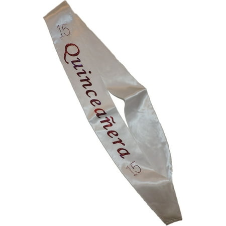 White Quinceanera Sash