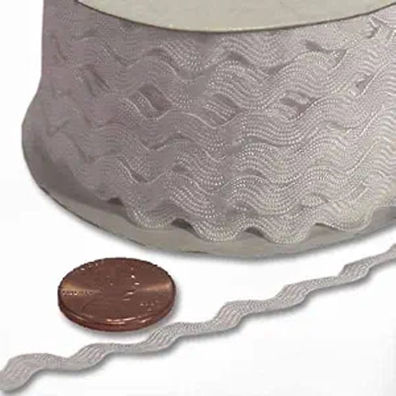 White RIC Rac Trim 5 mm X 25 Yards (5824510) - White Sewing Trim, Ric Rac Ribbon