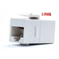 thumbnail image 1 of White RJ45 Female to Female UTP CAT5e CAT6 Keystone Jack Inline Coupler (5/pack), 1 of 3
