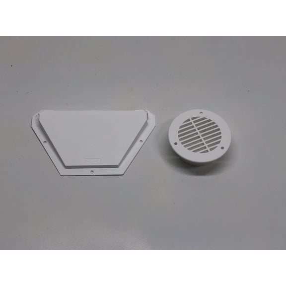 White RV ATV Cycle Truck Cargo Work Trailer Side Air Vents