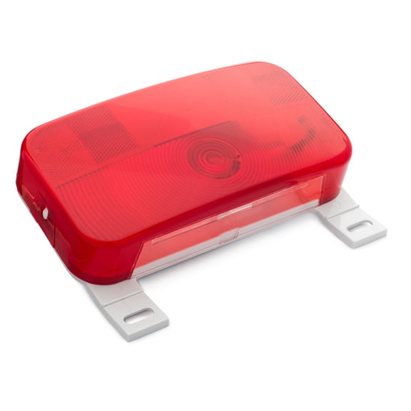 White RV Surface Mount Lamp, Multi-Function Stop, Turn and Tail Light for RVs, Trailers, Campers, 5th Wheels and Motorhomes
