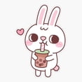thumbnail image 1 of White Rabbit Bubble Tea Sticker, 1 of 4