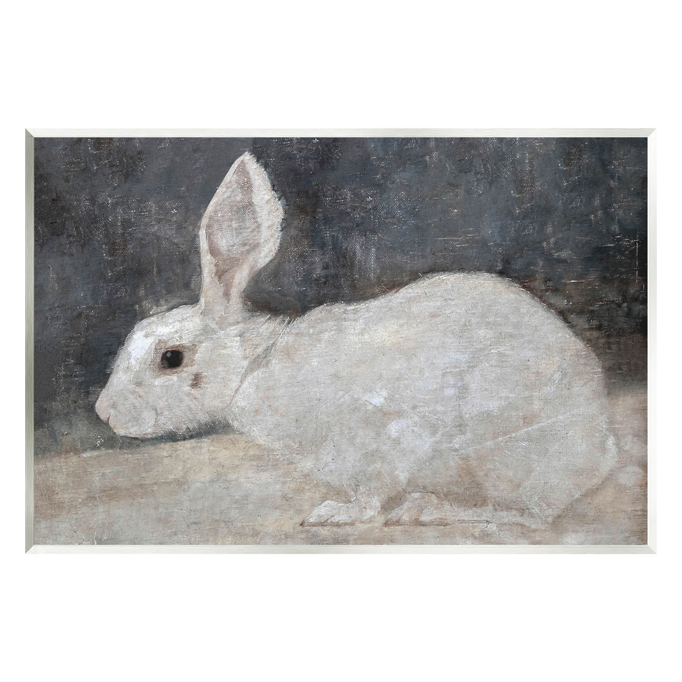 White Rabbit Bunny Classic Wood Wall Art Plaque