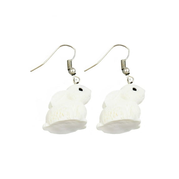 White Rabbit Earrings