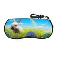 White Rabbit Easter Eggs Sunglasses Case Neoprene UltraLight and
