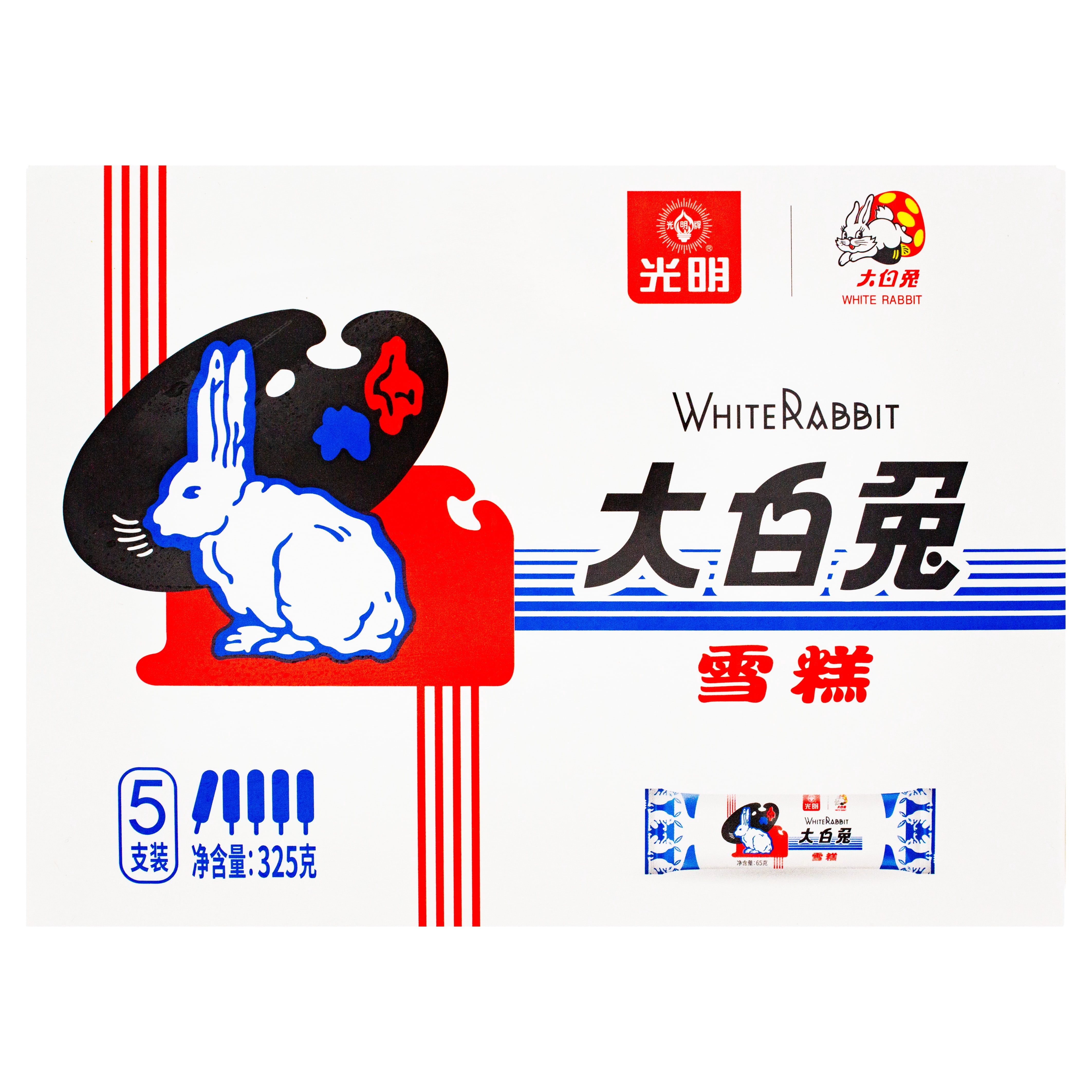 Glace White Rabbit White Rabbit Ice Cream Bars, 11.46 oz, 5 Ct - Walmart.com