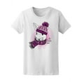 thumbnail image 1 of White Rabbit In Hat & Scarf T-Shirt Women -Image by Shutterstock, Female Large, 1 of 2