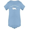 thumbnail image 1 of White Rabbit Jumping Bodysuit Infant -Image by Shutterstock,  6 Months, 1 of 2