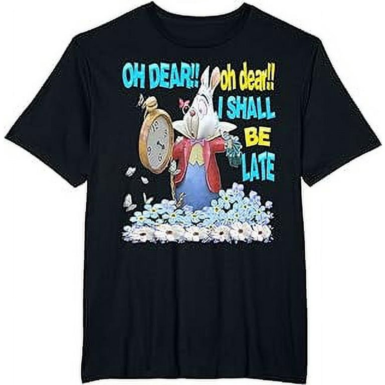 White Rabbit-Men Women Kids Alice In Wonderland T Shirt