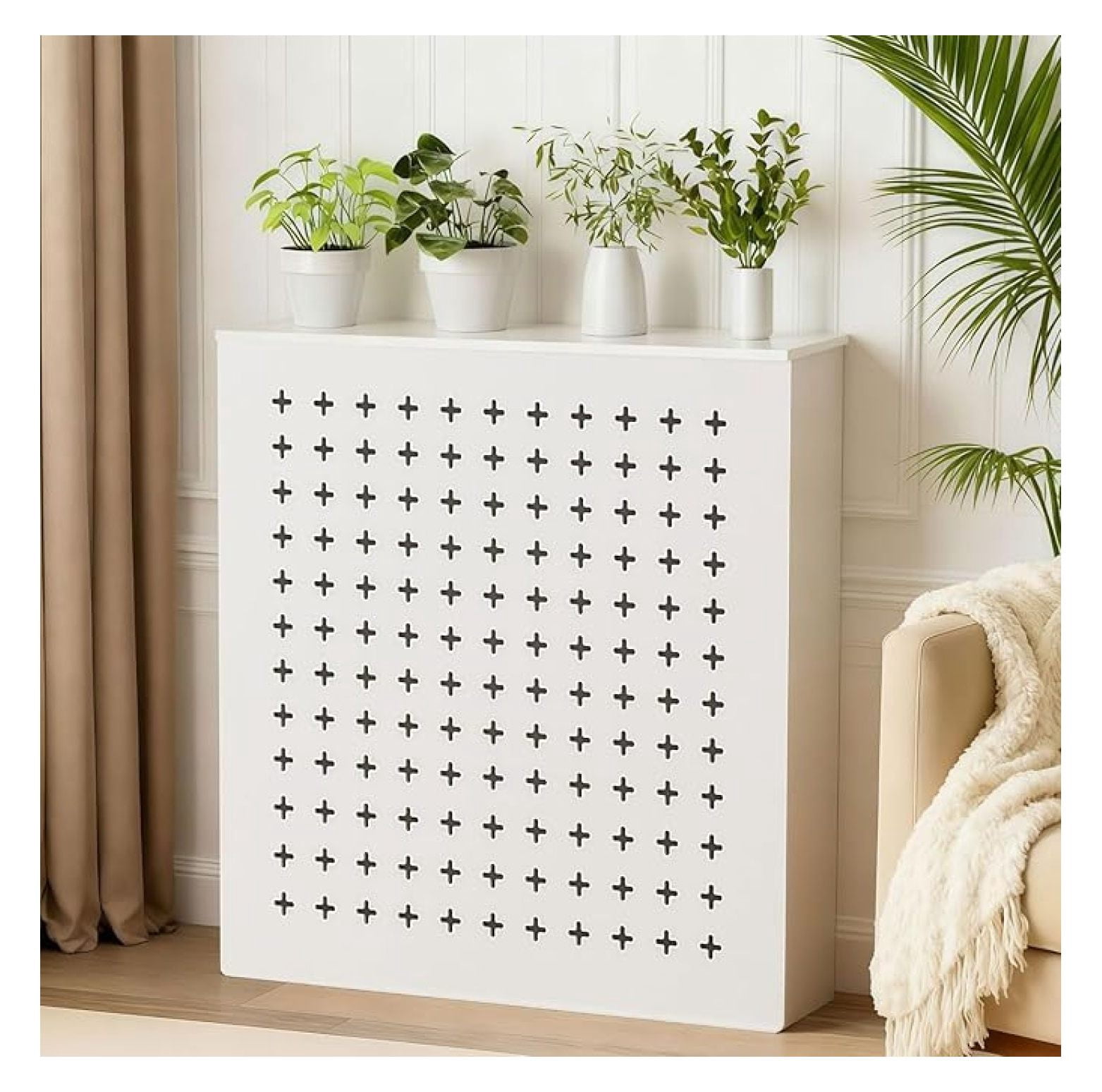 White Radiator Cover, Modern Radiator Covers for Home, Decorative