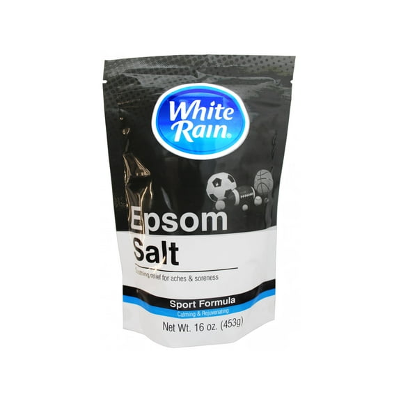 White Rain Epsom Salt Sport Formula, Soothing Relief for Aches & Soreness, Calming & Rejuvenating, 1 Pound
