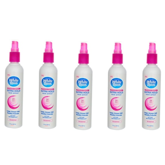 White Rain Non-Aerosol Hair Spray, Extra Hold, Scented 7 Oz. - Pack of 5