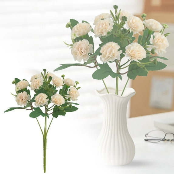 White Realistic Artificial Hydrangea Bouquet - 29×12×3cm/11.41×4.72×1.18in Fake Flowers For Vase, Artificial Flowers Indoor, Home Decor Floral Arrangement No Maintenance Needed