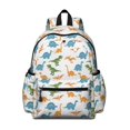 thumbnail image 1 of White Realistic Dinosaurs Pattern Cute School Backpack with Padded Back and Adjustable Shoulder Straps 13.4"x11"x4.7", 1 of 5