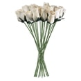 thumbnail image 1 of White Realistic Wooden Roses 32 Count, 1 of 5