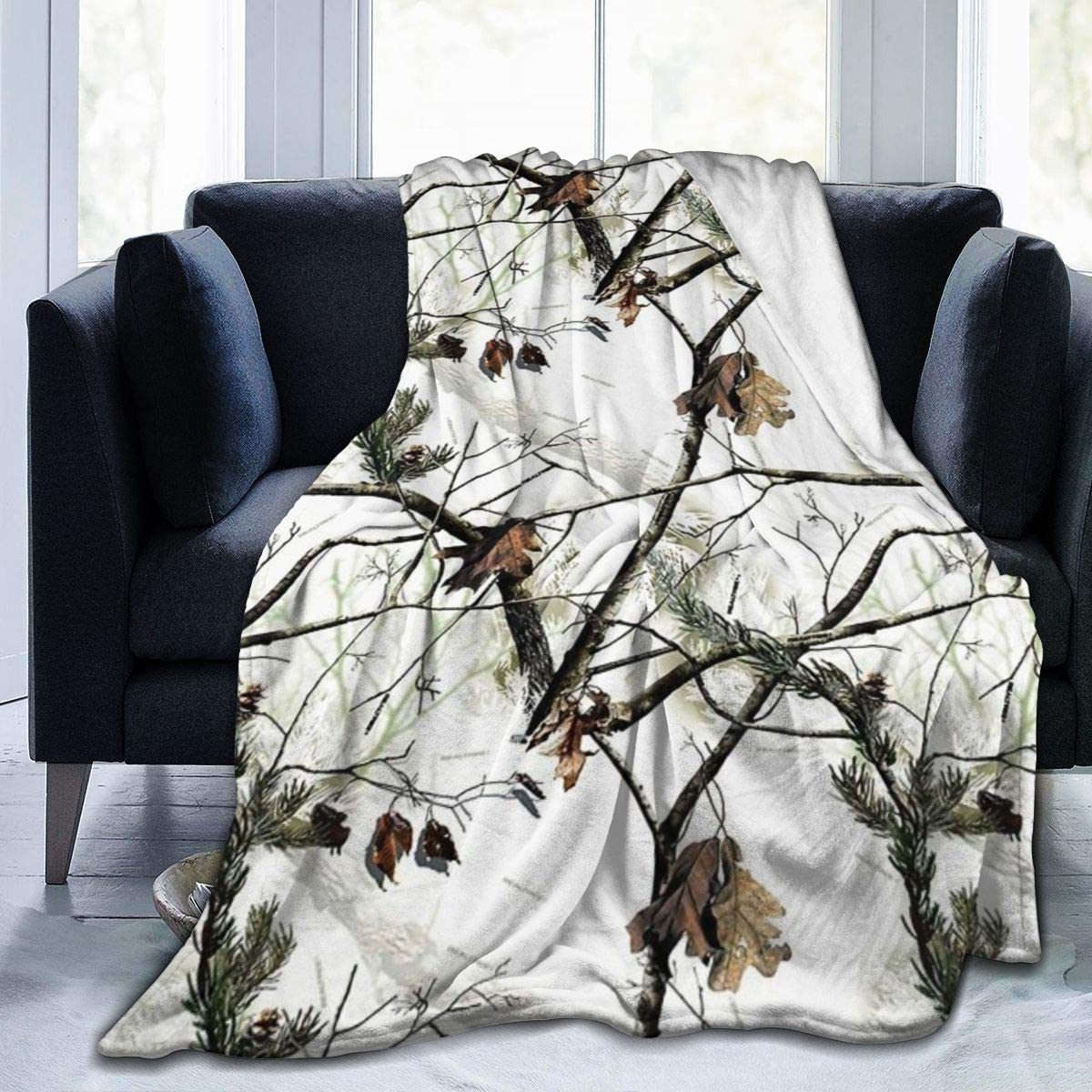 White Realtree Camo Throw Blanket Super Soft Lightweight Warm for Couch Travel Chair All Season Premium Bed Blanket 40 X 50 Inches Walmart