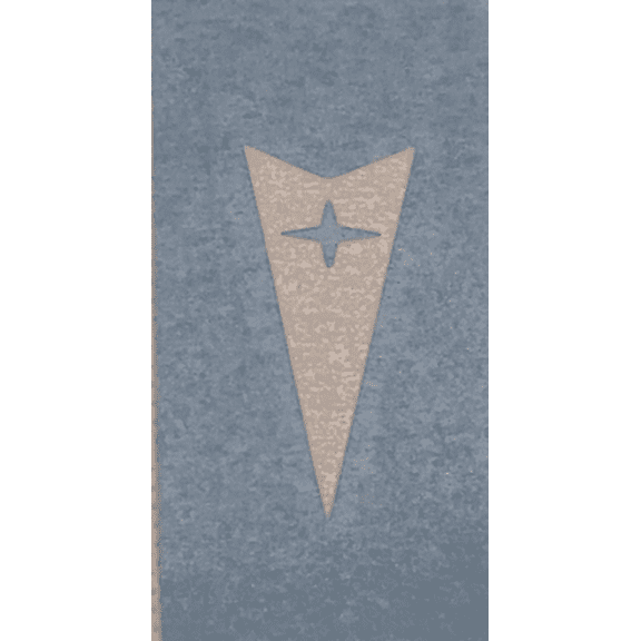 White Rear Arrowhead Emblem Overlay Decal 2004-2006 Pontiac GTO Models