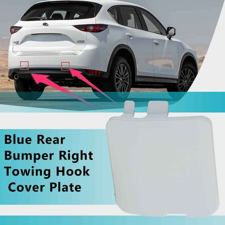 White Rear Bumper Right Towing Hook Cover Plate Fit for 2017-2021
