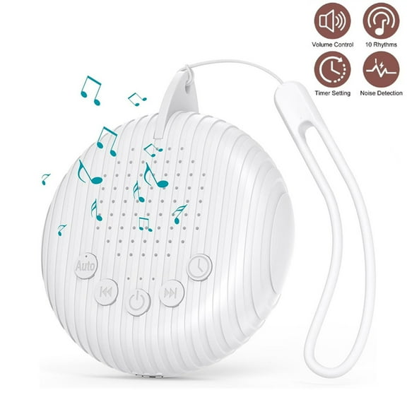 Wiher White Noise Machine Baby, Portable Sound Machine with Automatic Noise Monitoring 10 Soothing Nature Sounds and 3 Timer for Toddlers Baby Use