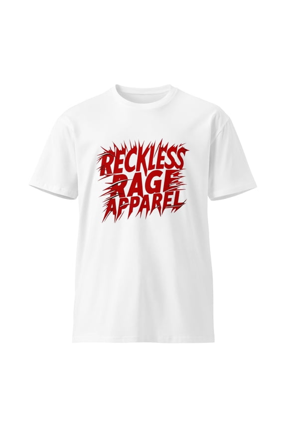 White Reckless Rage Apparel Unisex Crew Neck