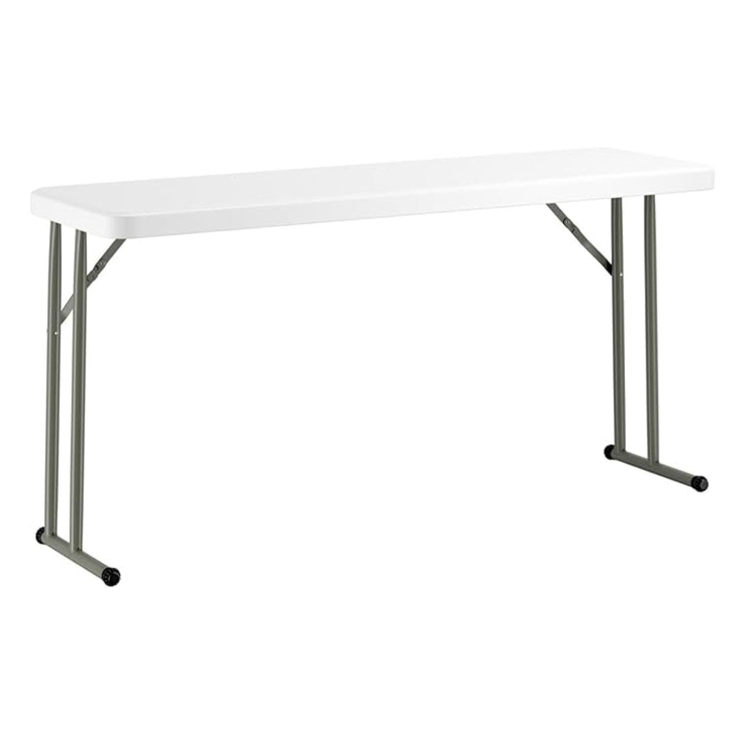 1474 Table White Rectangle Adjustable Desk Seminar Folding Table Conference ...
