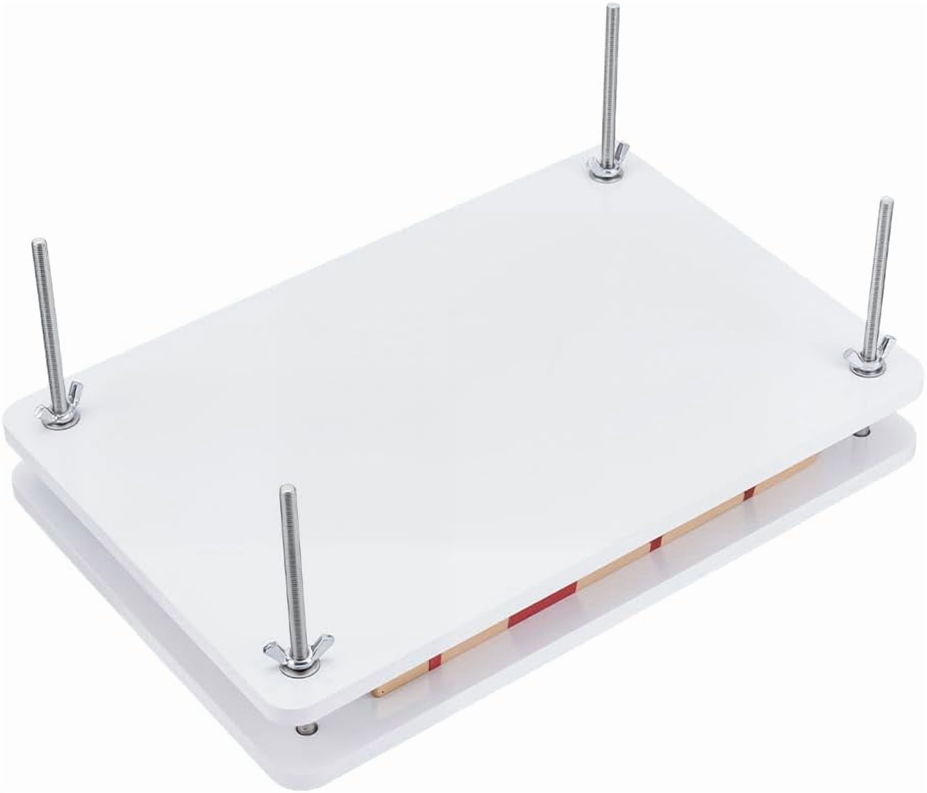 White Rectangle Bamboo Portable Book Press Bookbindings Tool Wooden Book Press Bookbinding Papers Presses for Bookbinding Supplies