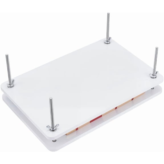 White Rectangle Bamboo Portable Book Press Bookbindings Tool Wooden Book Press Bookbinding Papers Presses for Bookbinding Supplies