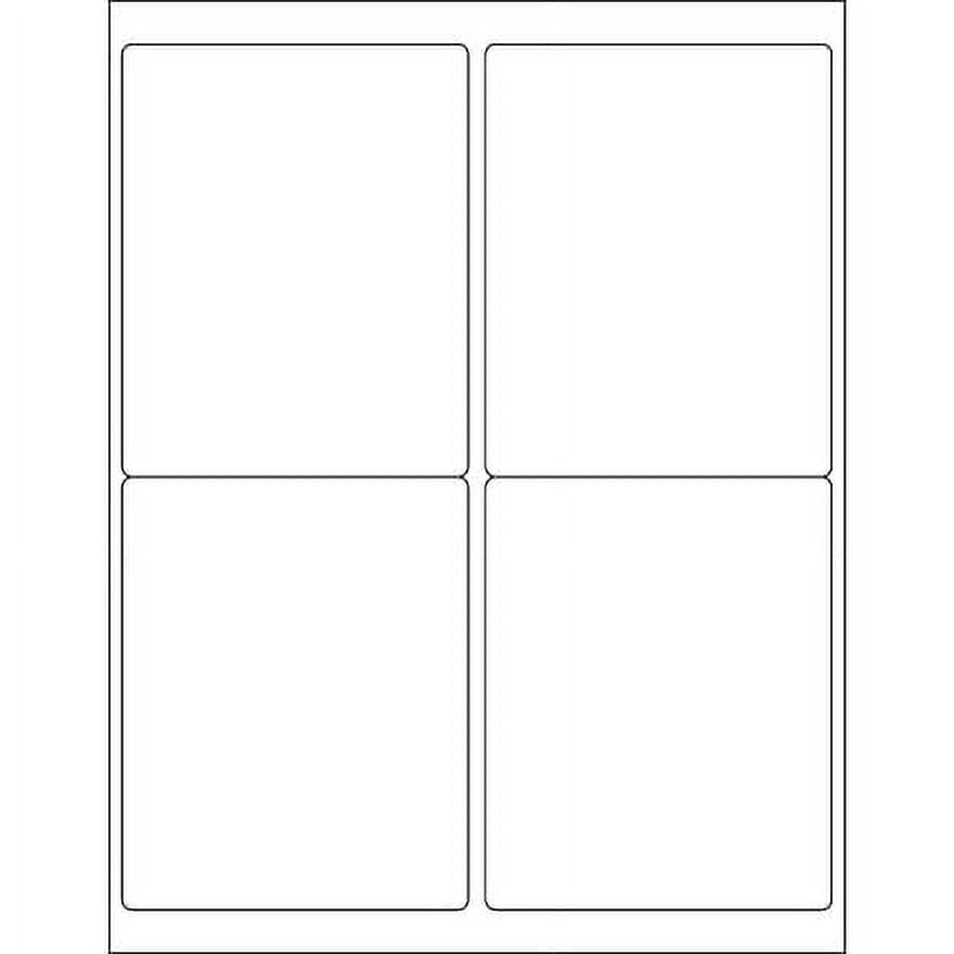 4" x 5" White Rectangle Laser Labels - 400 Per Case