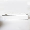 thumbnail image 1 of White Rectangle Shape Vessel Sink | Countertop Black Strip Basin | Tira Vitreous China Washbasin, 1 of 3