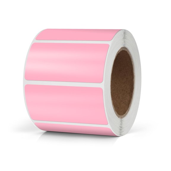 White Rectangle Stickers 2 x 1 Inch Color Coding Labels Vinyl Roll Self-Adhesive Waterproof Removable 500 PCS