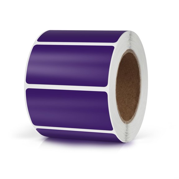 White Rectangle Stickers 2 x 1 Inch Color Coding Labels Vinyl Roll Self-Adhesive Waterproof Removable 500 PCS