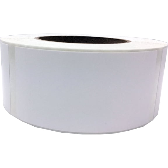 White Rectangle Stickers | 2" x 4" Inches Wide | 500 Pack