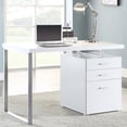 thumbnail image 1 of White Rectangular 3-drawer Desk - Swap Rods for Function - In Work & Study - Customizable Workspace, 1 of 6