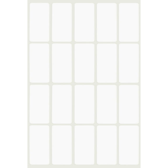 White Rectangular Color Sticker 1.57 inch x 0.75 inch - Color Code Labels Rectangle (40mm x 19mm) - 300 Pack by Royal Green …
