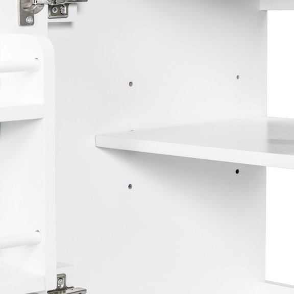 White, Rectangular Design, Ceramic Sink | Freestanding Bathroom Vanity for Modern Spaces | Ample Storage with Functional Cabinet and Drawer
