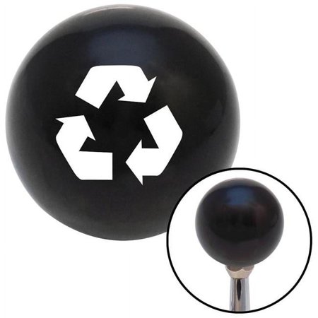 White Recycle Black Shift Knob with M16 x 1.5 Insert Shifter Auto Manual Custom Brody