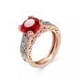 thumbnail image 1 of White / Red AAA Zirconia Womens Rose Gold&Silver Wedding Engagement Ring Sz 6-10, 1 of 6
