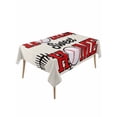 thumbnail image 1 of White Red Baseball Table Cloth, Waterproof Tablecloth for Rectangle Tables, Modern Art Funny Words Reusable Washable Fabric Table Cover for Restaurant Kitchen Dining Tables 54"x108", 1 of 9