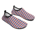 thumbnail image 1 of White Red Blue Tartan Plaid Water Shoes Beach Slip-on Shoes for Men Women Swim Pool Yoga Surfing Sneakers Quick-Dry Sports Barefoot Shoes, 1 of 5