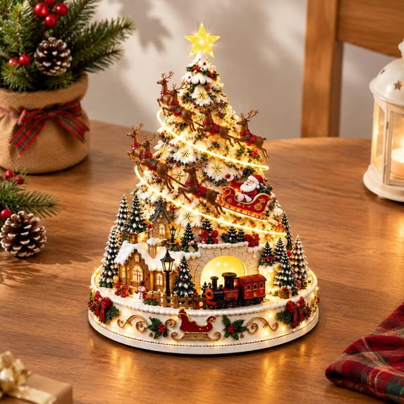Red Dining Set White and Red Christmas Decorations Centerpiece Table Decorations ...