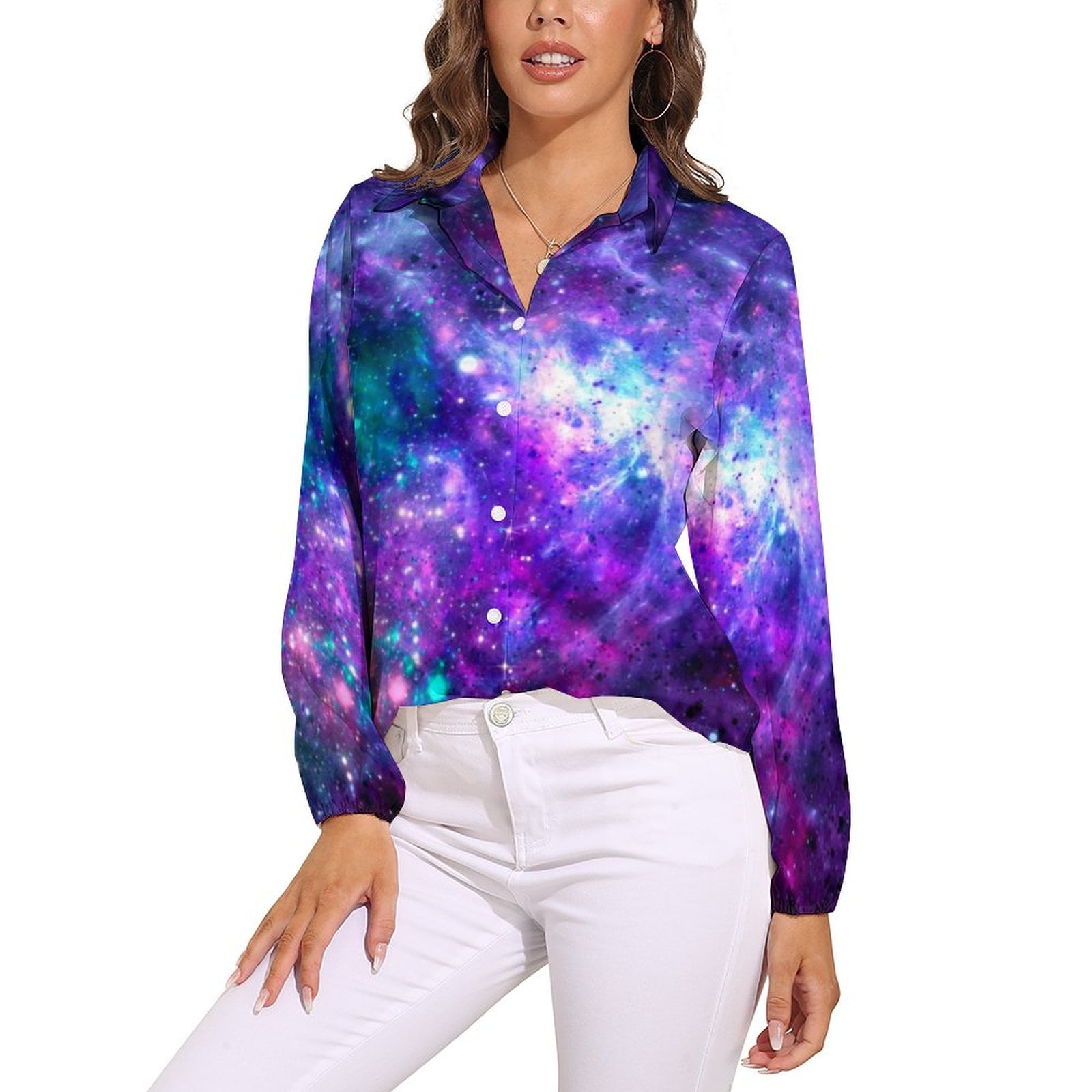 ZEF White blouse with star print main image 1
