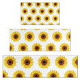 thumbnail image 1 of White Regular Sunflower Pattern Kitchen Rugs Sets Of 3,Kitchen Runner Rugs Non Skid Washable,Decorative Kitchen Floor Mats for Kitchen,Sink,Laundry,17"x30"+ 17"x47" + 17"x59", 1 of 6