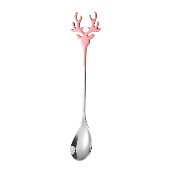 White Reindeer Design Spoon With 304 Stainless Steel For Kitchen And Dining Use