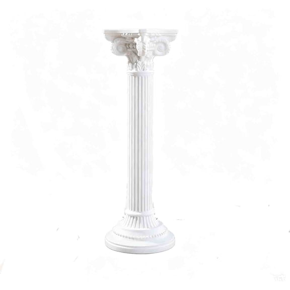 White Resin Roman Column Candle Holders Set 3 Classic Pillar Candlesticks Home Decor Props