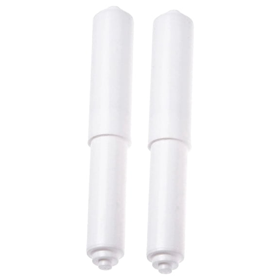 White Retractable Spring Loaded Toilet Paper Roll Spindle, Universal Adjustable Replacement Roller for Bathroom Tissue Holders,2PCS
