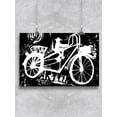 thumbnail image 1 of White Retro Bicycle Design Poster -Image by Shutterstock, 1 of 2