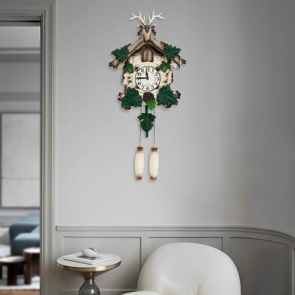 White Retro Deer Head Wall Clock 36x74.5cm Silent Quartz Clock Creative Decorative Clocks