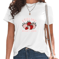 thumbnail image 1 of White Retro "Feeling Berry Good" Strawberry Print T-Shirt Women's Casual Loose Fit Short Sleeve Funny Fruit Aesthetic Graphic Tee Tops S-5XL, 1 of 5