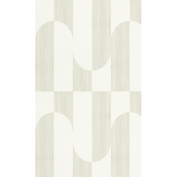 White Retro Funky Geometric Wallpaper R8377